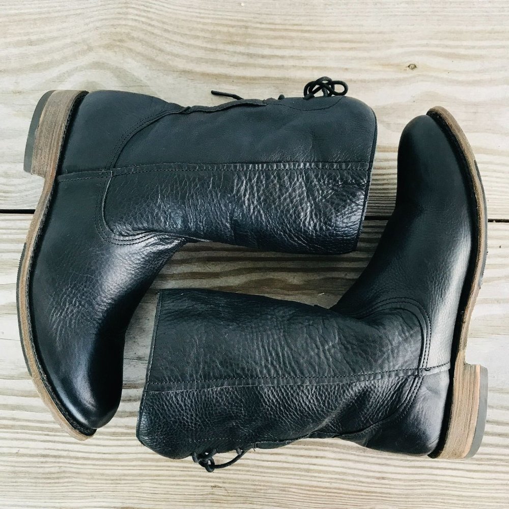 Vintage Shoe Company Boots Womens Sz 10 M Black Leather Made in USA